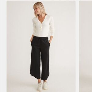 Marine Layer Cali Double Cloth Pants Size S Pull On Black